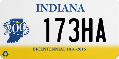 IN license plate 173HA