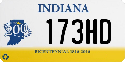 IN license plate 173HD