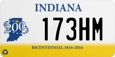 IN license plate 173HM