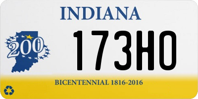 IN license plate 173HO