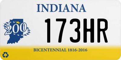 IN license plate 173HR