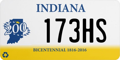 IN license plate 173HS