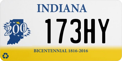 IN license plate 173HY