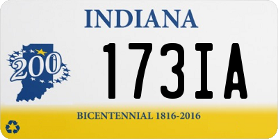 IN license plate 173IA