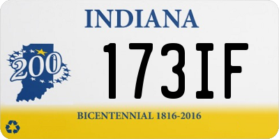 IN license plate 173IF