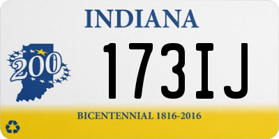 IN license plate 173IJ