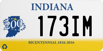 IN license plate 173IM