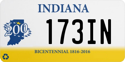 IN license plate 173IN
