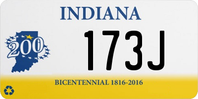 IN license plate 173J