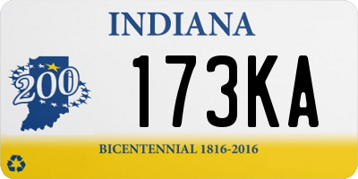 IN license plate 173KA