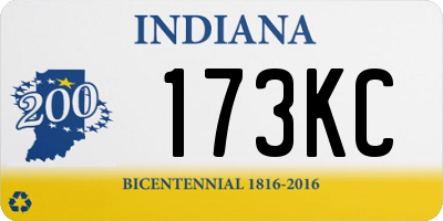 IN license plate 173KC