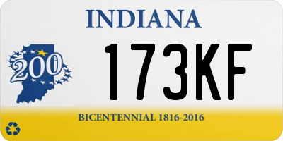 IN license plate 173KF