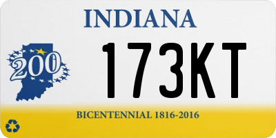 IN license plate 173KT