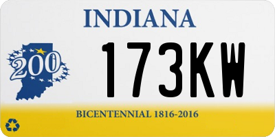 IN license plate 173KW