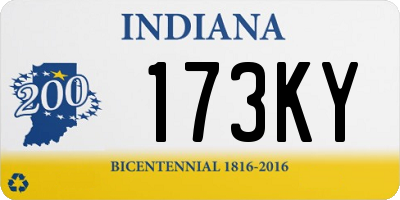 IN license plate 173KY