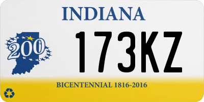 IN license plate 173KZ