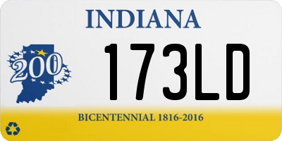 IN license plate 173LD