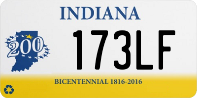 IN license plate 173LF