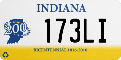 IN license plate 173LI