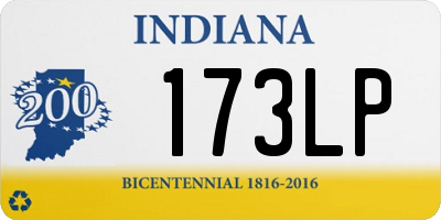 IN license plate 173LP