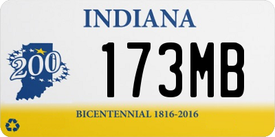 IN license plate 173MB