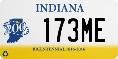 IN license plate 173ME