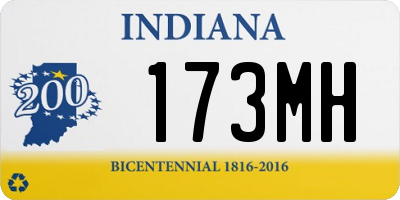 IN license plate 173MH