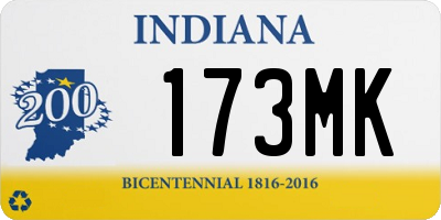 IN license plate 173MK