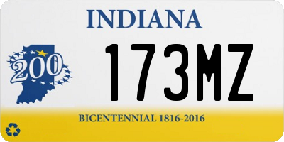 IN license plate 173MZ