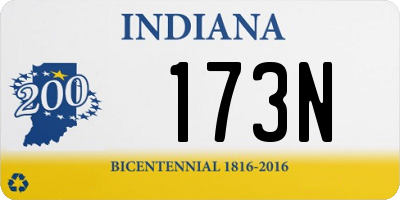 IN license plate 173N