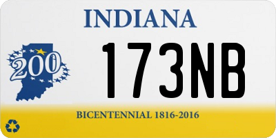 IN license plate 173NB