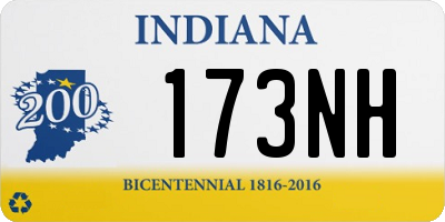 IN license plate 173NH