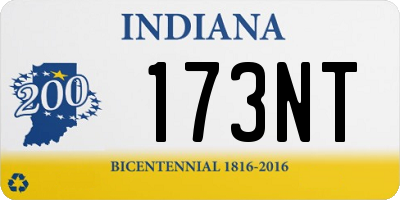 IN license plate 173NT