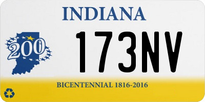 IN license plate 173NV