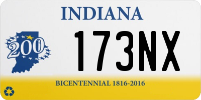 IN license plate 173NX