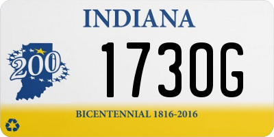 IN license plate 173OG