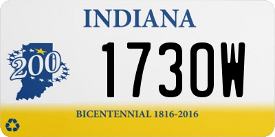 IN license plate 173OW