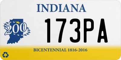 IN license plate 173PA