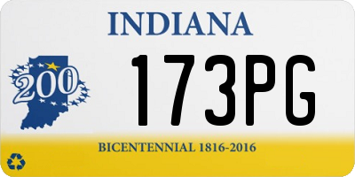 IN license plate 173PG