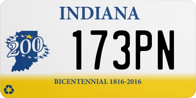 IN license plate 173PN