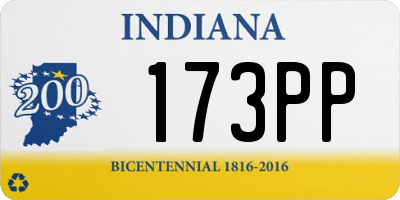 IN license plate 173PP