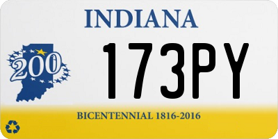 IN license plate 173PY