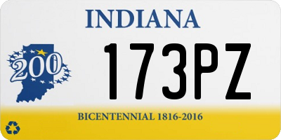 IN license plate 173PZ