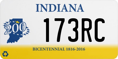 IN license plate 173RC