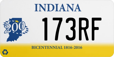 IN license plate 173RF