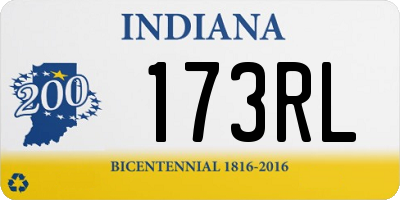 IN license plate 173RL