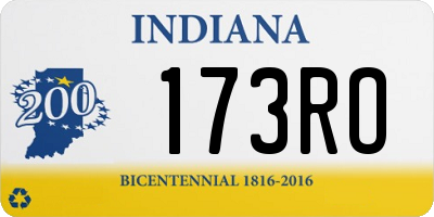 IN license plate 173RO