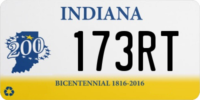 IN license plate 173RT