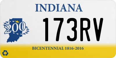 IN license plate 173RV