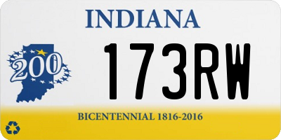 IN license plate 173RW